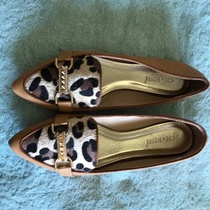 Tan& Leopard loafer